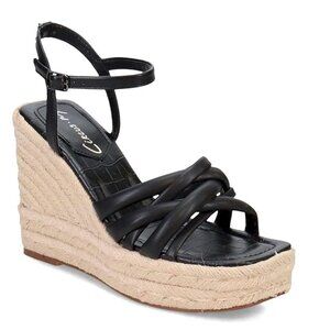 Circus by Sam Edelman Black Irene Wedge Sandals Size 9.5 New